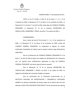 Resolución 21 (13-12-12) Medidas de administración merluza negra