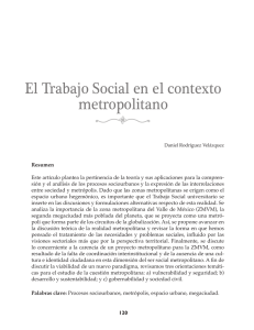 El Trabajo Social en el contexto metropolitano ( RODR GUEZ , D.)