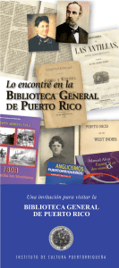 Opúsculo: Una invitación para visitar la Biblioteca Nacional de Puerto Rico