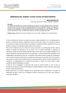 MEMORIAS DEL BARRIO: OTRAS VOCES DE MONTONEROS  María Sofía Bernat