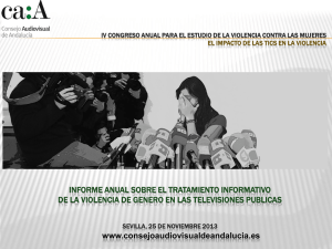 Informe sobre la presencia de la Violencia de Género en los informativos de las televisiones públicas andaluzas 2012.