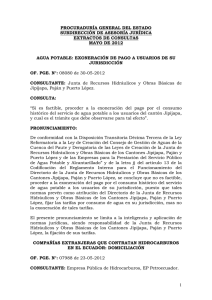 PROCURADURÍA GENERAL DEL ESTADO SUBDIRECCIÓN DE ASESORÍA JURÍDICA EXTRACTOS DE CONSULTAS