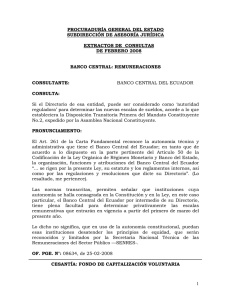 PROCURADURÍA GENERAL DEL ESTADO SUBDIRECCIÓN DE ASESORÍA JURÍDICA  EXTRACTOS DE  CONSULTAS