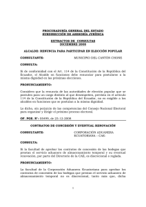PROCURADURÍA GENERAL DEL ESTADO SUBDIRECCIÓN DE ASESORÍA JURÍDICA EXTRACTOS DE  CONSULTAS