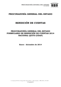 Formulario Rendicion Cuentas Procuraduría General del Estado-Matriz (UDAF) 2014