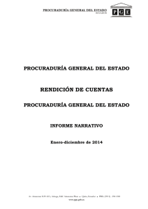 Informe Narrativo Rendición de Cuentas PGE 2014