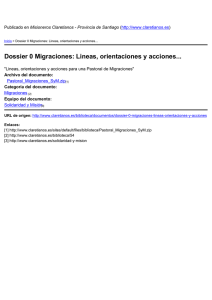 Dossier 0 Migraciones: Lineas, orientaciones y acciones...