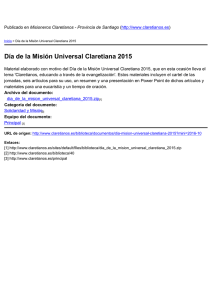Día de la Misión Universal Claretiana 2015