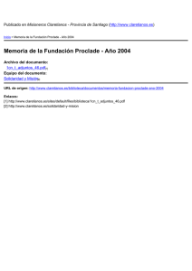 Memoria de la Fundación Proclade - Año 2004 )