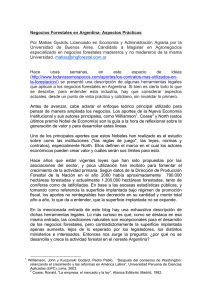 Negocios Forestales en Argentina.Aspectospracticos