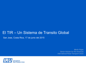 – Un Sistema de Transito Global El TIR Martin Rojas