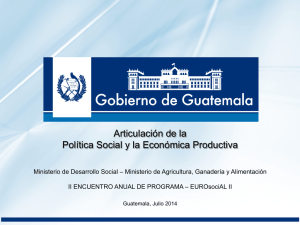 Articulación de la Política Social y la Económica Productiva - Guatemala DESCARGA PDF