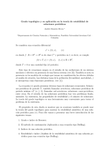Grado topológico y su aplicación en la teoría de estabilidad de soluciones periódicas