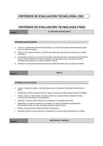 Criterios de evaluación Tecnología, E.S.O.
