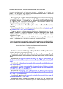Convenio sobre derechos humanos y biomedicina (Oviedo, 1997)