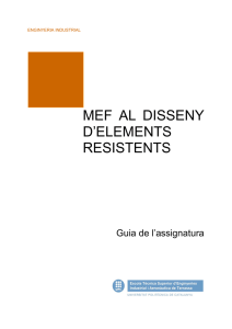 MEF al Disseny d'Elements Resistents