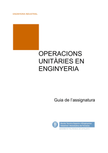 Operacions Unitàries en l'Enginyeria