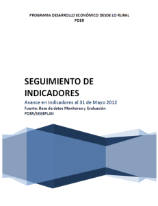 Información General PDER Componente 1 al 31 de Mayo 2012