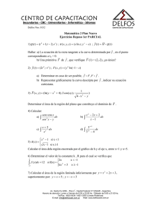 Matemática 2 Plan Nuevo Ejercicios Repaso 1er PARCIAL  −