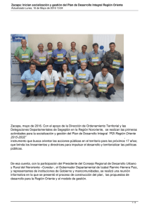 Zacapa, mayo de 2016. Con el apoyo de la Dirección... Delegaciones Departamentales de Segeplán en la Región Nororiente,  se realizan...