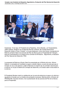 Guatemala, 13 de mayo. El Presidente de la República, Jimmy... Jafeth Cabrera, dirigieron hoy la Segunda Reunión ordinaria, del Consejo...