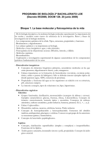 PROGRAMA DE BIOLOGÍA 2º BACHILLERATO LOE