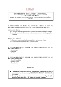 UNIVERSIDAD DE CASTILLA-LA MANCHA EXAMEN DE GEOGRAFÍA