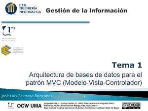 Arquitectura de bases de datos para el patrón MVC (Modelo-Vista-Controlador)
