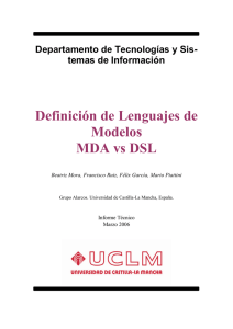 Definición de Lenguajes de Modelos MDA Vs DSL