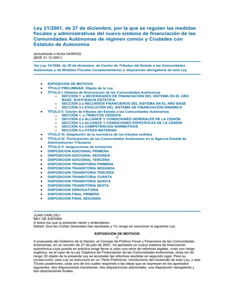 Ley De Regulaci N De Medidas Fiscalesy Administrativas Del Nuevo