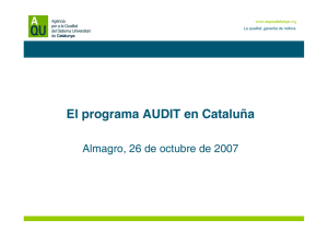 El programa AUDIT en Catalu a