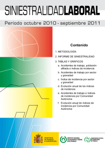Informe de siniestralidade Decembro 2010-2011