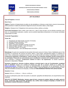 REPUBLICA BOLIVARIANA DE VENEZUELA OFICINA NACIONAL ANTIDROGAS