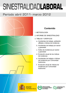 sinistralidade laboral abril 2011-marzo 2012