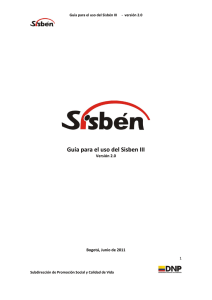 Guía para el uso del Sisben III-version2