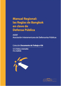 “Manual Regional: las Reglas de Bangkok en clave de Defensa Pública”