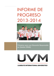 INFORME DE PROGRESO 2013-2014