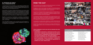 Tríptico del Programa Mind the Gap de la Fundación Botín