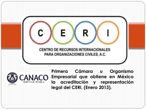 CERI Centro de recursos Internacionales para org. civil.