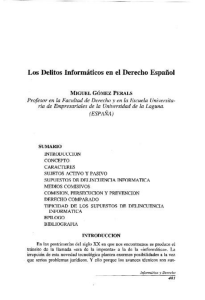 Los Delitos Informáticos  en  el  Derecho Español