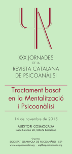 Programa de las XXX Jornadas de la Revista Catalana de Psicoanàlisi
