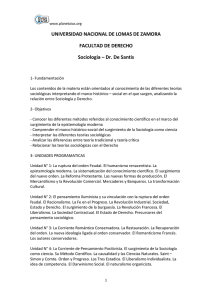 Sociologia - Dr. De Santis