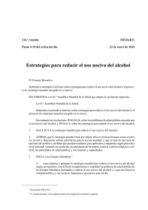Estrategias para reducir el uso nocivo del alcohol 126.ª reunión EB126.R11