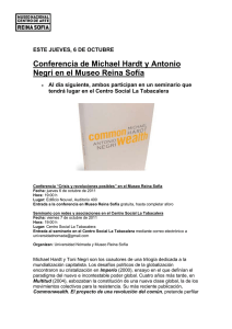Conferencia de Michael Hardt y Antonio Negri en el Museo Reina Sofía