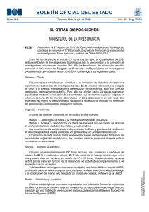BOLETÍN OFICIAL DEL ESTADO MINISTERIO DE LA PRESIDENCIA III. OTRAS DISPOSICIONES 4378