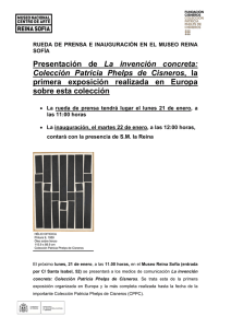 Presentación de La invención concreta: Colección Patricia Phelps de Cisneros, la primera exposición realizada en Europa