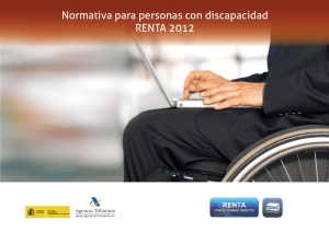 Normativa para personas con discapacidad Renta 2012
