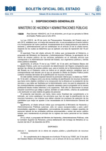 Real Decreto 1694/2012, de 21 de diciembre, por el que se aprueba la OEP para el año 2012