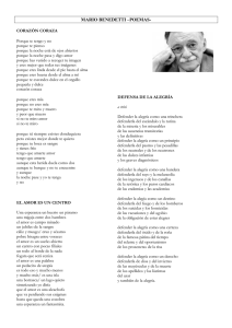BENEDETTI MARIO. Poemas