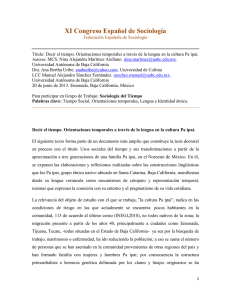 XI Congreso Español de Sociología
